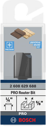 Broca recta para fresadora Bosch PRO de 5/8″.